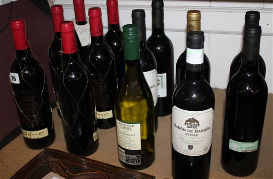 13 bottles of mainly Spanish red wine including six bottles of Conde Galiana Gran Reseva 1999, Catalunya; three Rioja 2004, Ba.